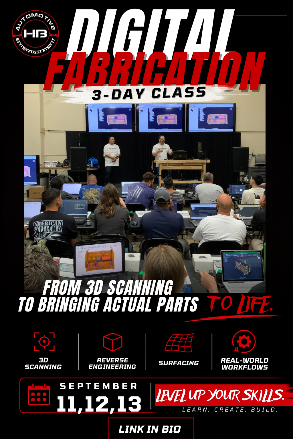 Digital Fabrication 3-Day Class — September 11–13, 2026