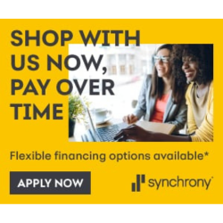 Flexible financing available through Synchrony